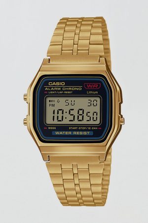 Casio Vintage Contrast Gold-Tone Stainless Steel Bracelet Watch