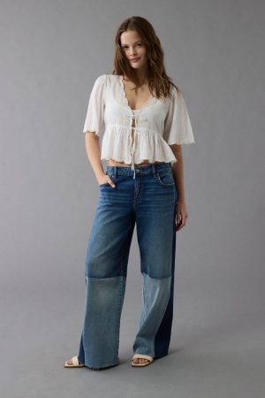 AE Stretch Low-Rise Baggy Wide-Leg Jean