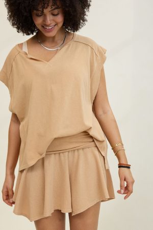Aerie Summer Breeze Notch Neck T-Shirt