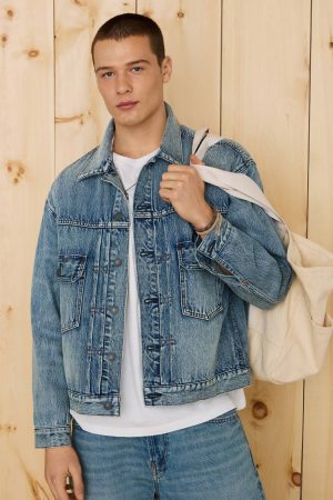 AE Slim Fit Denim Trucker Jacket