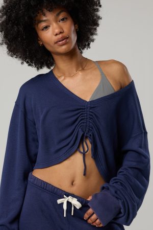 OFFLINE By Aerie Keep It 100 Terry Cinched Front Crewneck