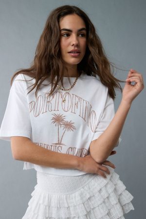 AE Boxy Cropped Destination Graphic T-Shirt