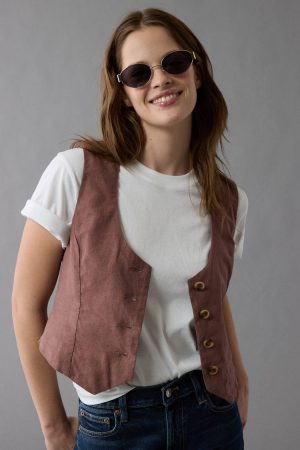 AE Linen-Blend Vest