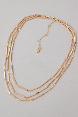 AEO Gold Toned Layered Chain Necklace