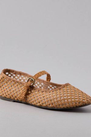 AE Raffia Mesh Mary Jane Flats