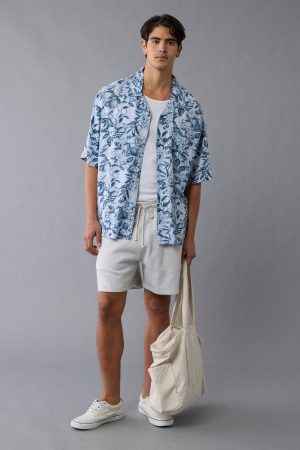 AE Poolside Floral Button-Up Shirt