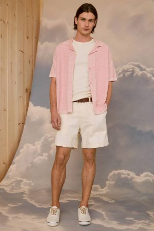 AE Weekend Jacquard Button-Up Sweater Polo Shirt
