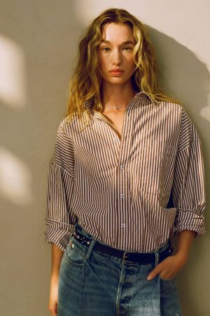 AE77 Premium Oversized Poplin Boyfriend Shirt
