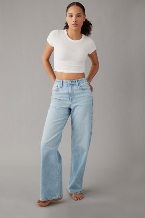 AE Strigid Curvy Super High-Waisted Baggy Straight Jean
