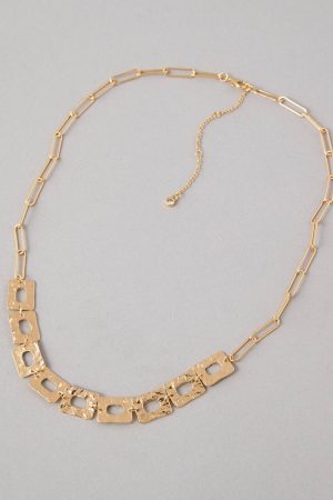 AEO Hammered Rectangle Necklace