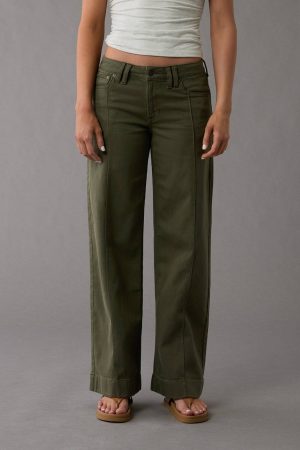 AE Dreamy Drape Stretch Low-Rise Baggy Wide-Leg Pant