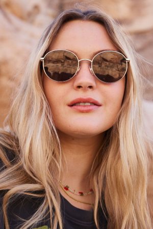AE Retro Round Brown Sunglasses
