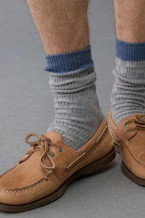 AE Checkerboard Terry Crew Socks