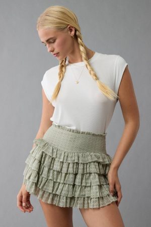 AE High-Waisted Ruffle Mini Skort