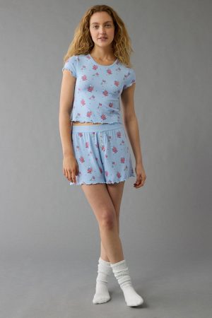 AE Snoopy Americana Plush Baby Tee PJ Set