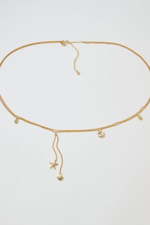 Aerie Ocean Charm Layered Belly Chain