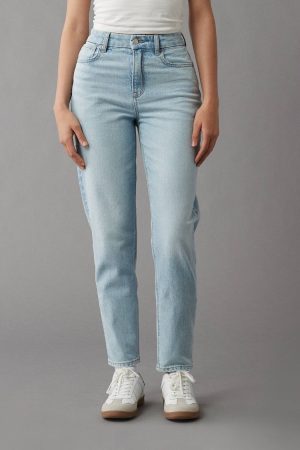AE Strigid Curvy Mom Jean - Blue Breeze, 14 Regular