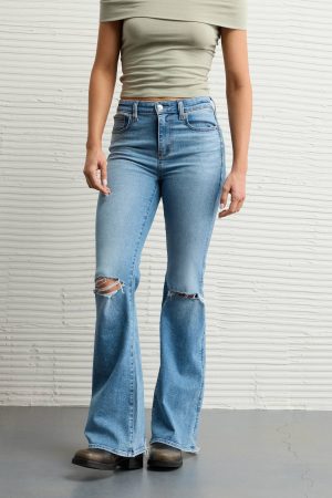 AE Next Level Ripped Super High-Waisted Flare Jean