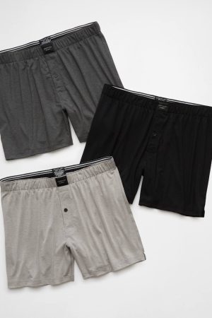 AEO Men's Slim Knit Ultra Soft Boxer Short 3-Pack