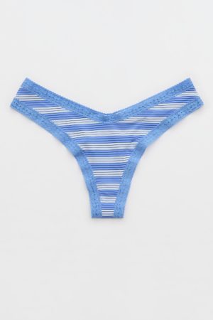 SMOOTHEZ Microfiber Lace Thong Underwear