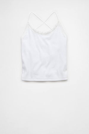 AE Strappy Go Lucky Cropped Lace Tank Top