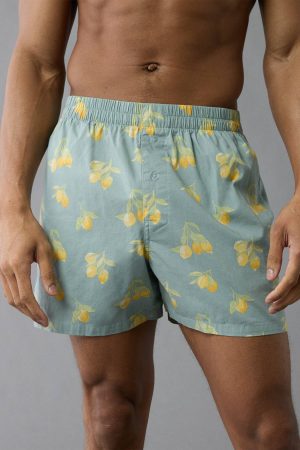 AEO Men's Lemons Poplin Pocket Boxer Short