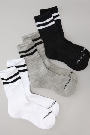 AE Striped Crew Socks 3-Pack