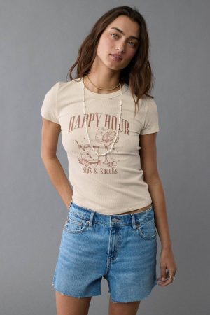 AE Happy Hour Graphic Hey Baby Tee