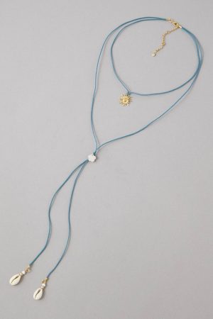 AEO Sun & Shell Long Pendant Necklace