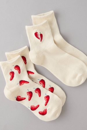 AE Chili Pepper Boyfriend Socks 2-Pack