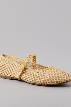 AE Raffia Mesh Mary Jane Flats