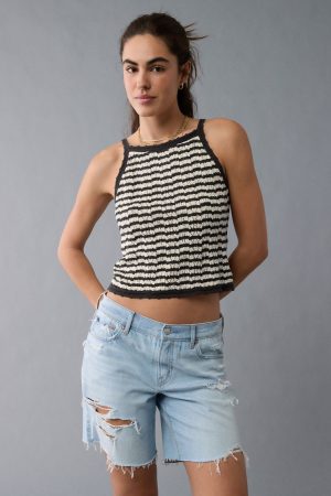 AE High Neck Crochet Tank Top