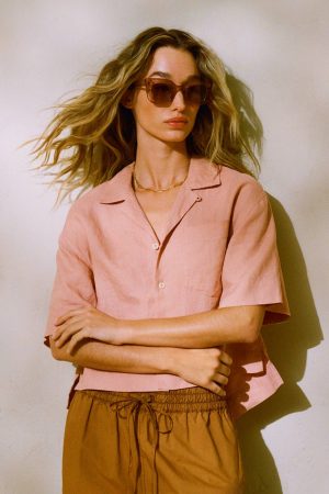 AE77 Premium Linen Camp Shirt