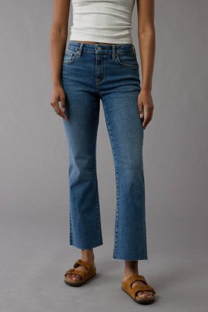 AE Next Level High-Waisted Kick Bootcut Crop Jean