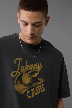 AE Boxy Johnny Cash Graphic T-Shirt