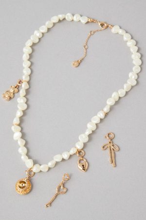 AEO Pearl Charm Kit Necklace