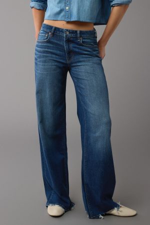 AE Dreamy Drape Stretch Low-Rise Baggy Wide-Leg Jean