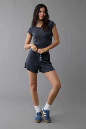 AE Ribbed Plush Baby Tee PJ Set