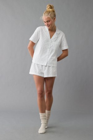 AE Eyelet Button-Up PJ Set