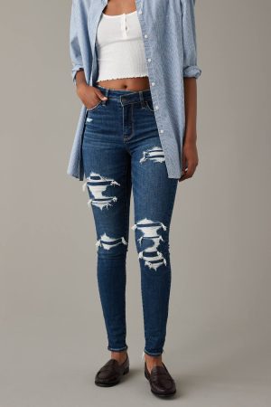 AE Next Level High-Waisted Patched Jegging