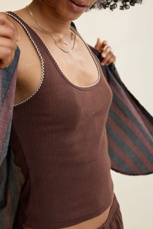 Aerie Off-Duty Pointelle Tank Top