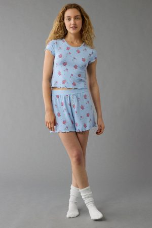 AE Snoopy Americana Plush Baby Tee PJ Set