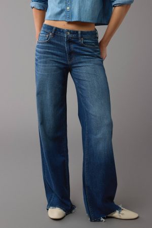AE Dreamy Drape Stretch Low-Rise Baggy Wide-Leg Jean