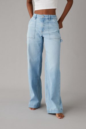 AE Dreamy Drape Stretch Super High-Waisted Baggy Wide-Leg Jean