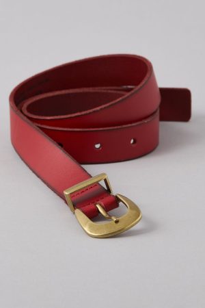 AE Square-Buckle Leather Belt