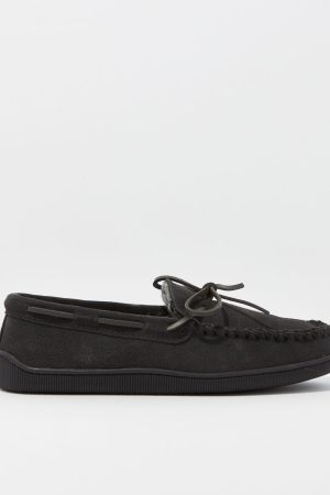Minnetonka Men's Pile Lined Hardsole Slipper