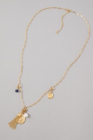 AEO Charm Kit Long Layered Necklace