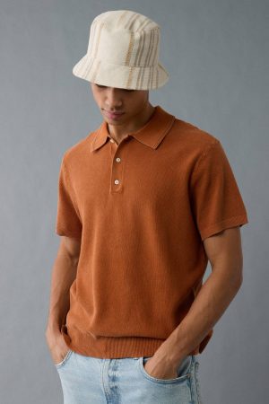 AE Weekend Washed Sweater Polo Shirt
