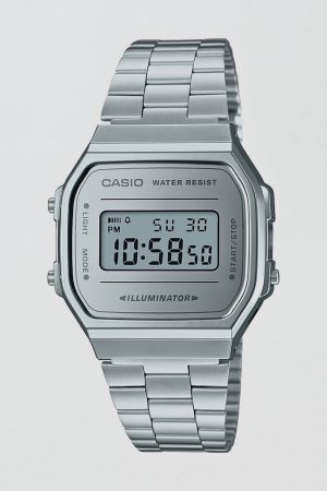 Casio Vintage Silver-Tone Stainless Steel Bracelet Watch