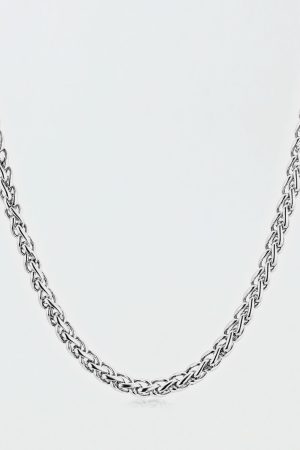 West Coast Jewelry Stainless Steel Polished Spiga Chain Necklace
